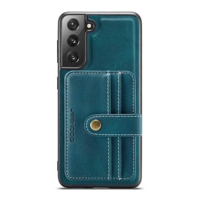 Card Slot Leather Galaxy S22 Case