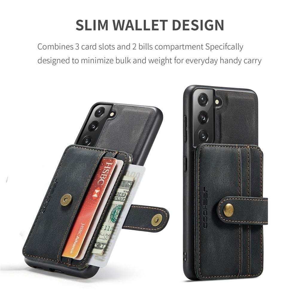 Card Slot Leather Galaxy S22 Case