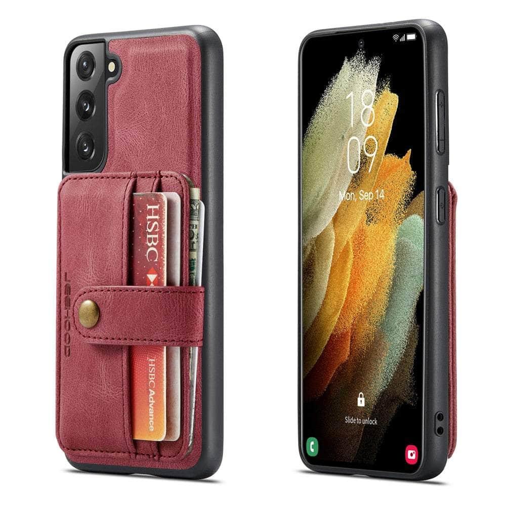 Card Slot Leather Galaxy S22 Case