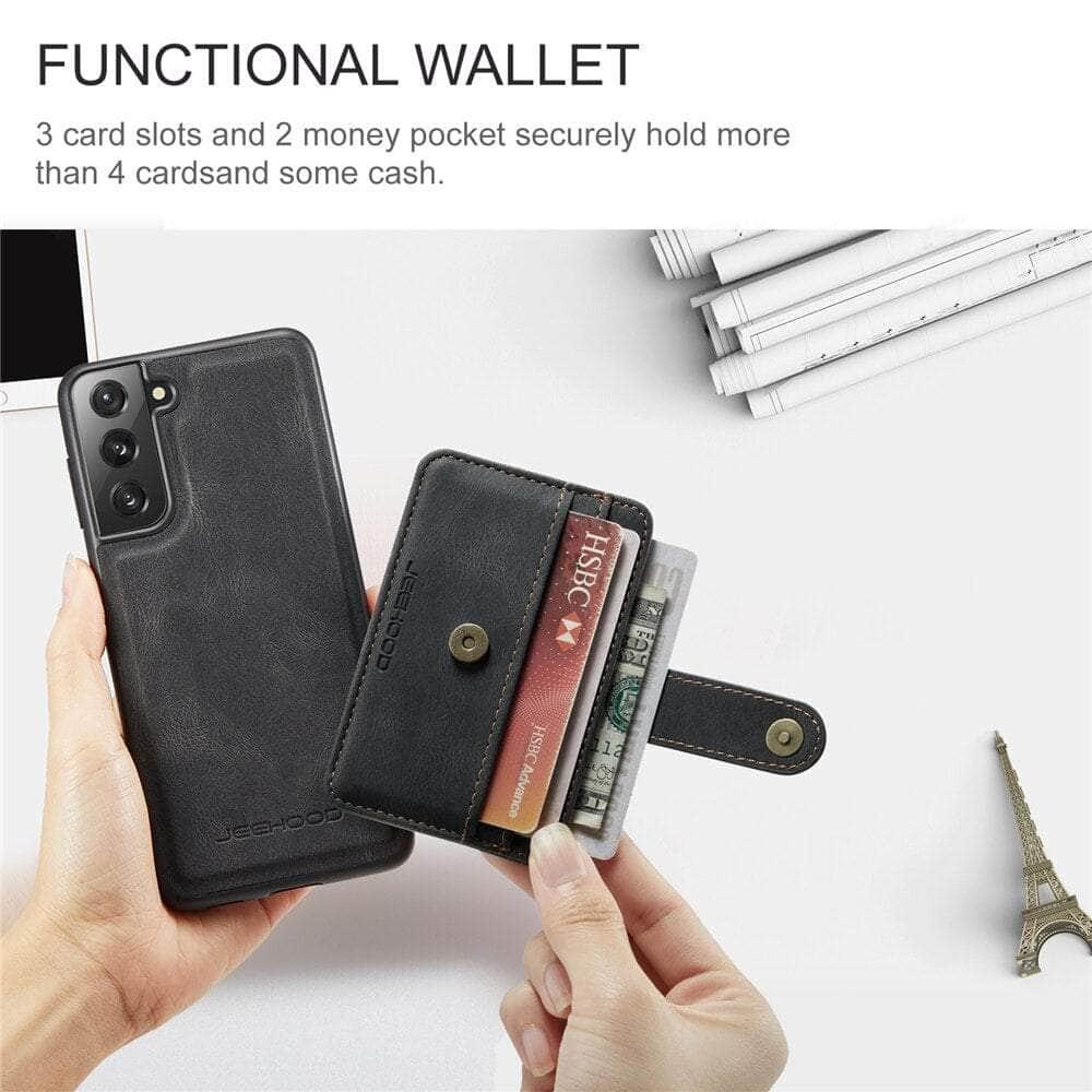 Card Slot Leather Galaxy S22 Ultra Case
