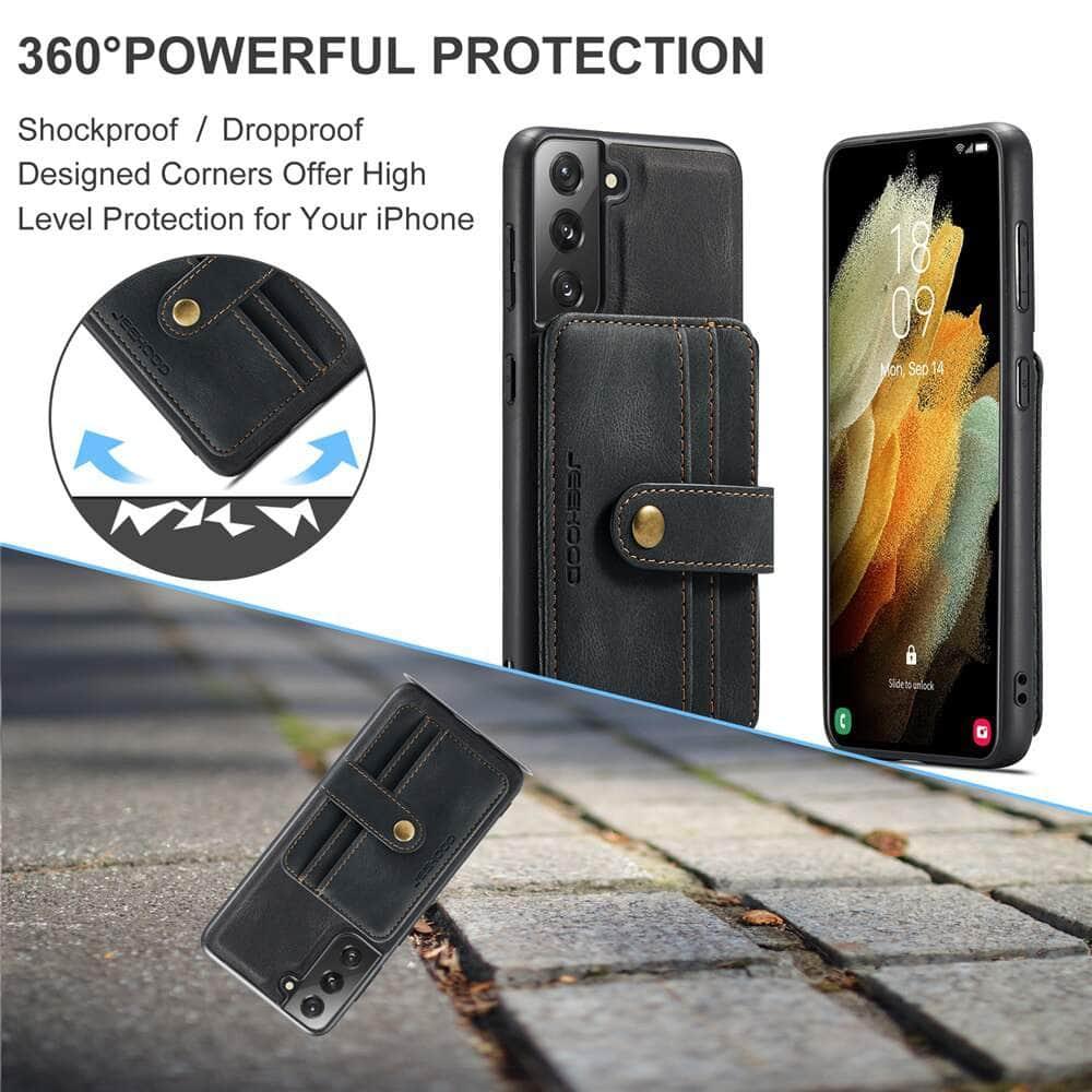 Card Slot Leather Galaxy S22 Ultra Case