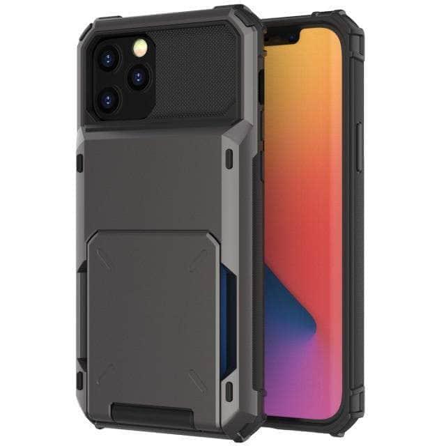 CaseBuddy Australia Casebuddy for iPhone 13 Mini / black Card Slots Wallet iPhone 13 Mini Armor Case