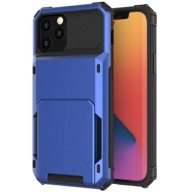 CaseBuddy Australia Casebuddy for iPhone 13 Mini / Blue Card Slots Wallet iPhone 13 Mini Armor Case