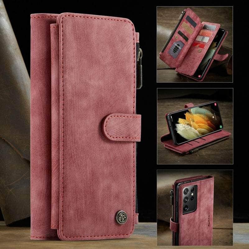 CaseBuddy Australia Casebuddy CaseMe Galaxy S22 Zipper Wallet Leather Case