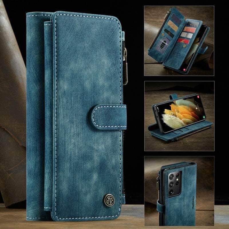 CaseBuddy Australia Casebuddy CaseMe Galaxy S22 Zipper Wallet Leather Case