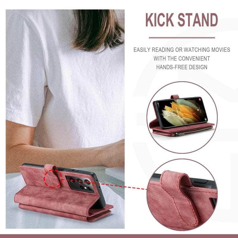 CaseBuddy Australia Casebuddy CaseMe Galaxy S22 Zipper Wallet Leather Case