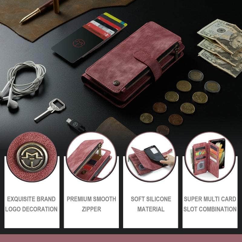 CaseBuddy Australia Casebuddy CaseMe Galaxy S22 Zipper Wallet Leather Case