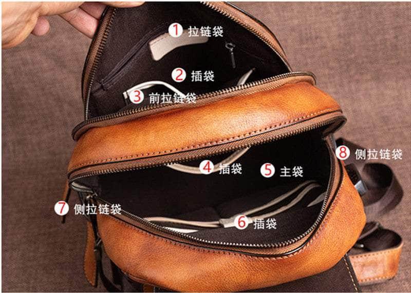 CaseBuddy Australia Nesitu Highend New Vintage Genuine Leather Women Backpack