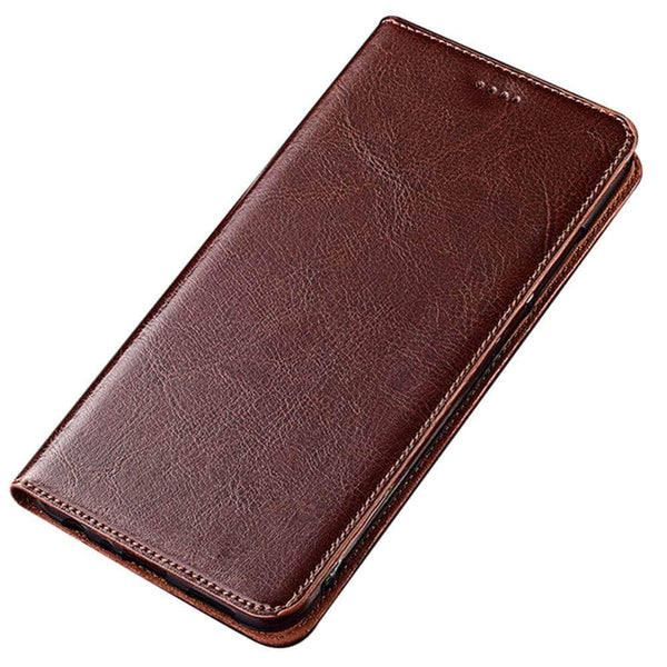 Casebuddy Brown / Google Pixel 6 Pro Crazy Horse Real Leather Pixel 6 Pro Case