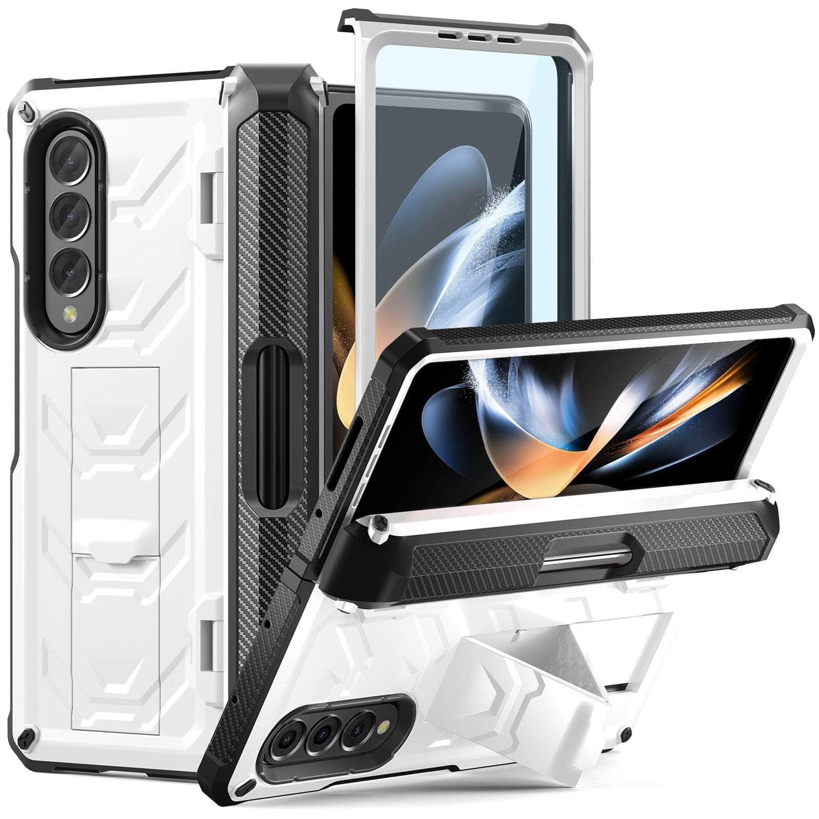 Casebuddy for Galaxy Z Fold 3 / White Galaxy Z 3 Fold Full-Body Dual Layer Rugged Case