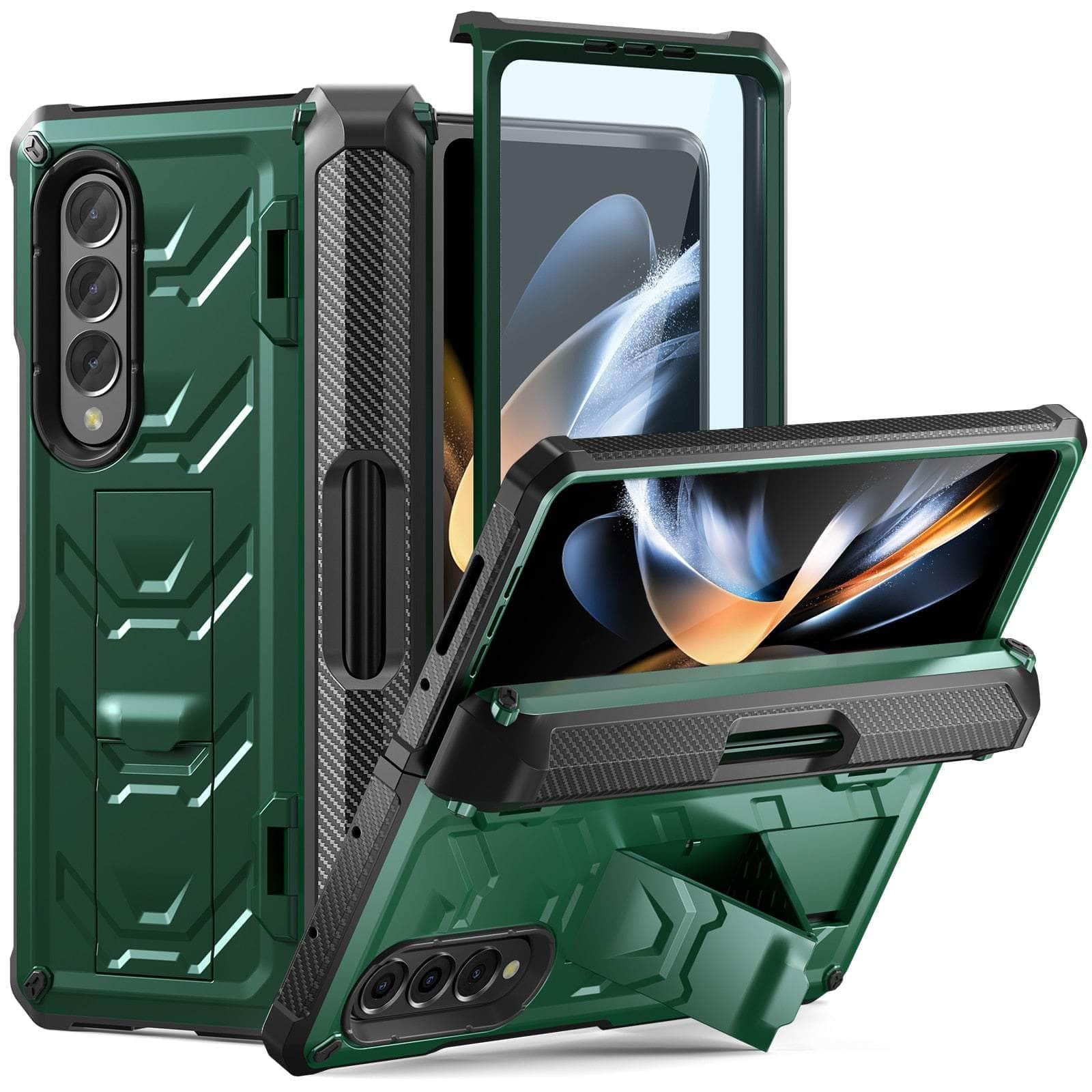 Casebuddy for Galaxy Z Fold 4 / Army Green Galaxy Z 4 Fold Full-Body Dual Layer Rugged Case
