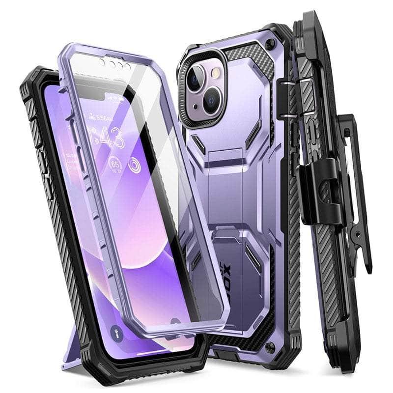 Casebuddy PC + TPU / Mauve I-BLASON iPhone 14 Armorbox Full-Body Dual Layer Holster