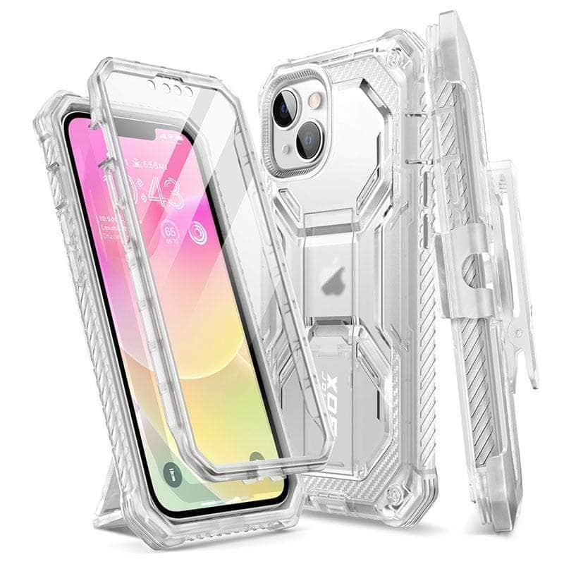 Casebuddy PC + TPU / Frost I-BLASON iPhone 14 Armorbox Full-Body Dual Layer Holster