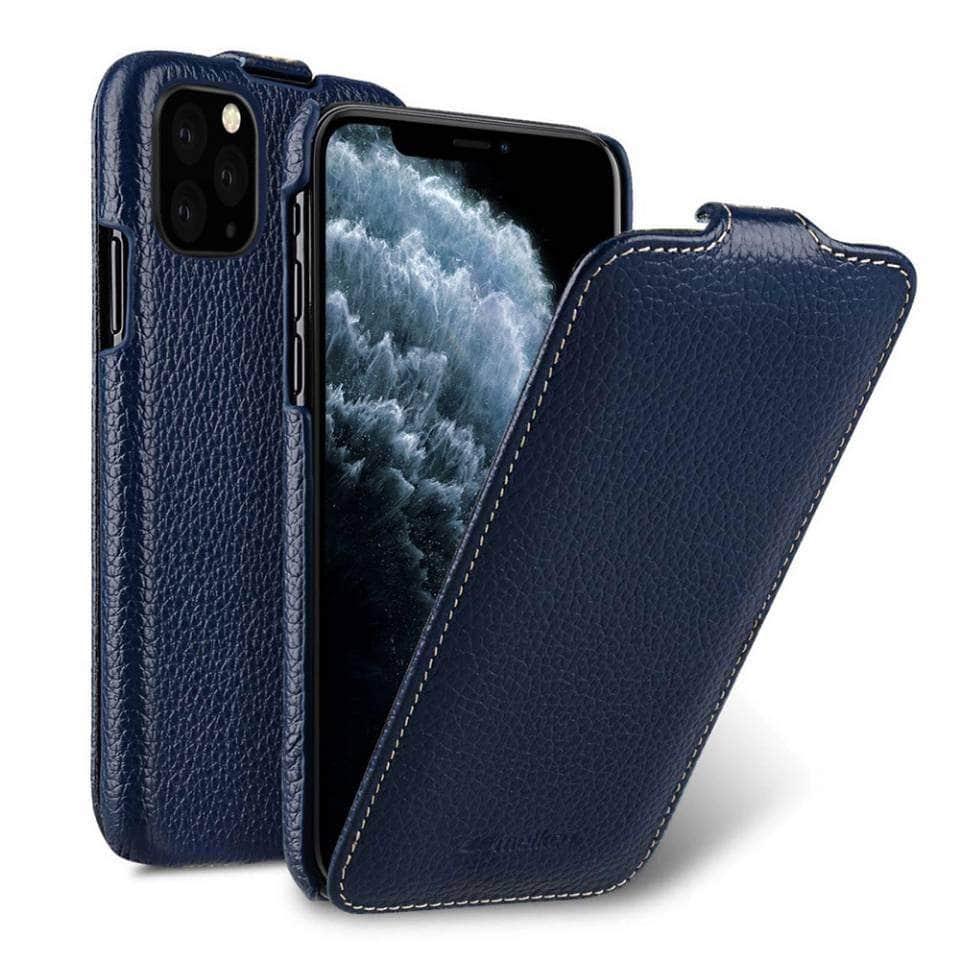 Casebuddy Blue / iPhone 14 Pro Max iPhone 14 Pro Max Melkco Vertical Genuine Leather Case