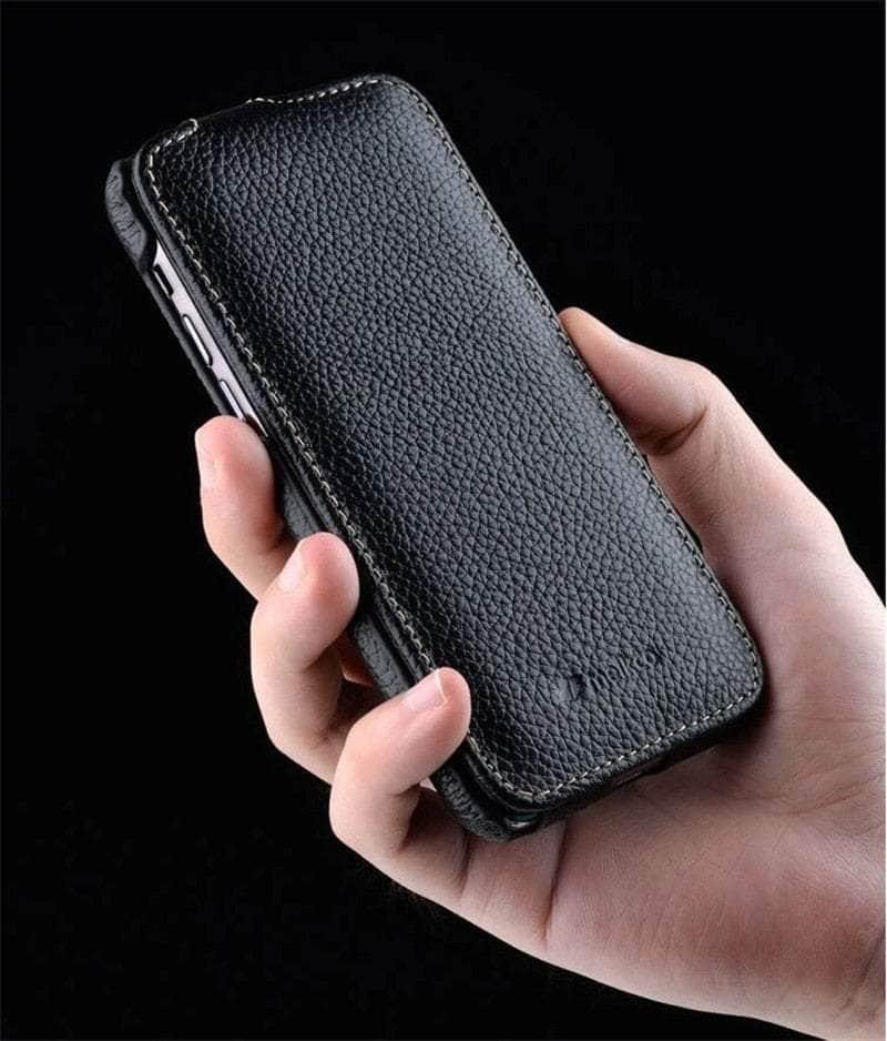 Casebuddy iPhone 14 Pro Max Melkco Vertical Genuine Leather Case