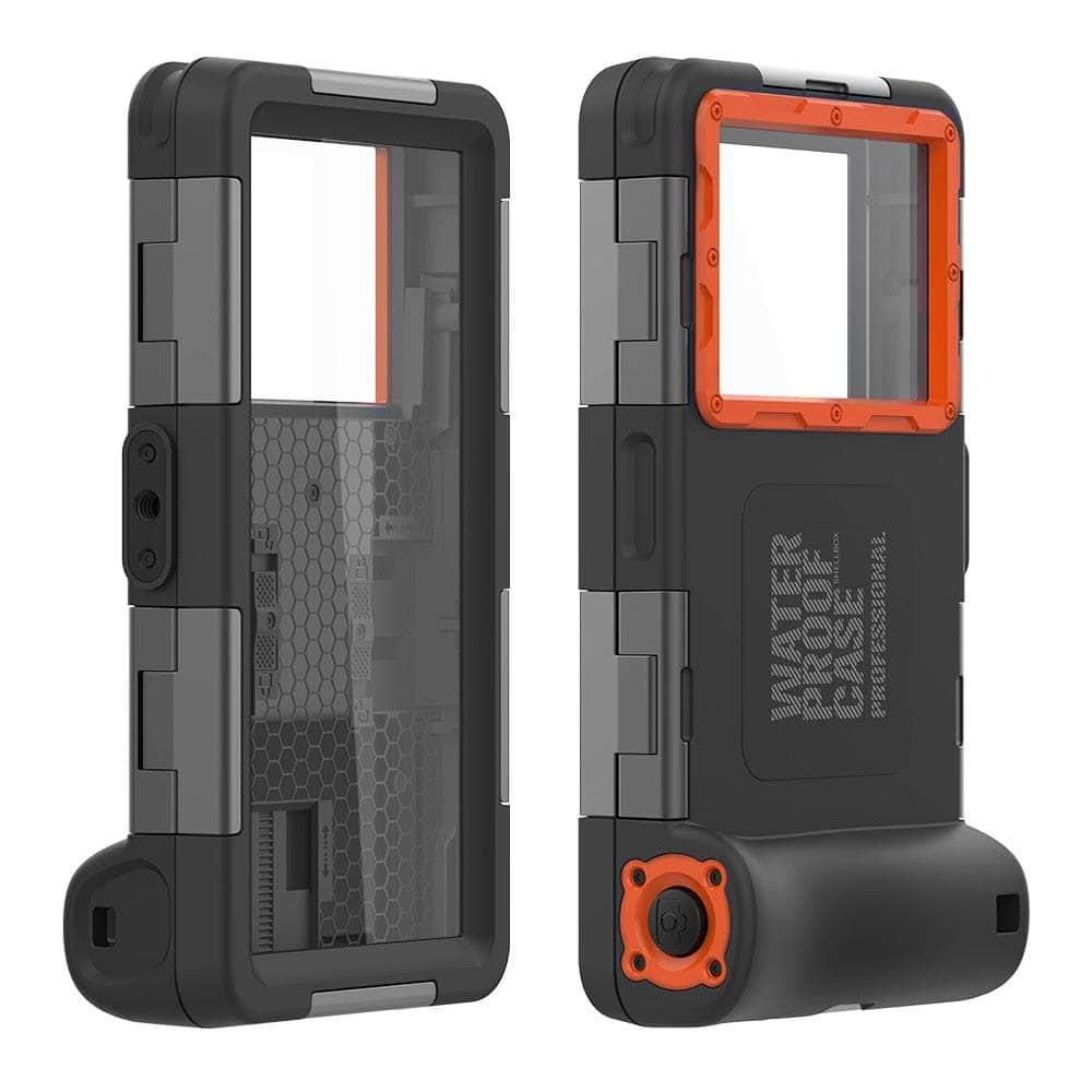 Casebuddy Black Orange / ForiPhone 14 Pro Max iPhone 14 Pro Max Professional Diving Waterproof Case
