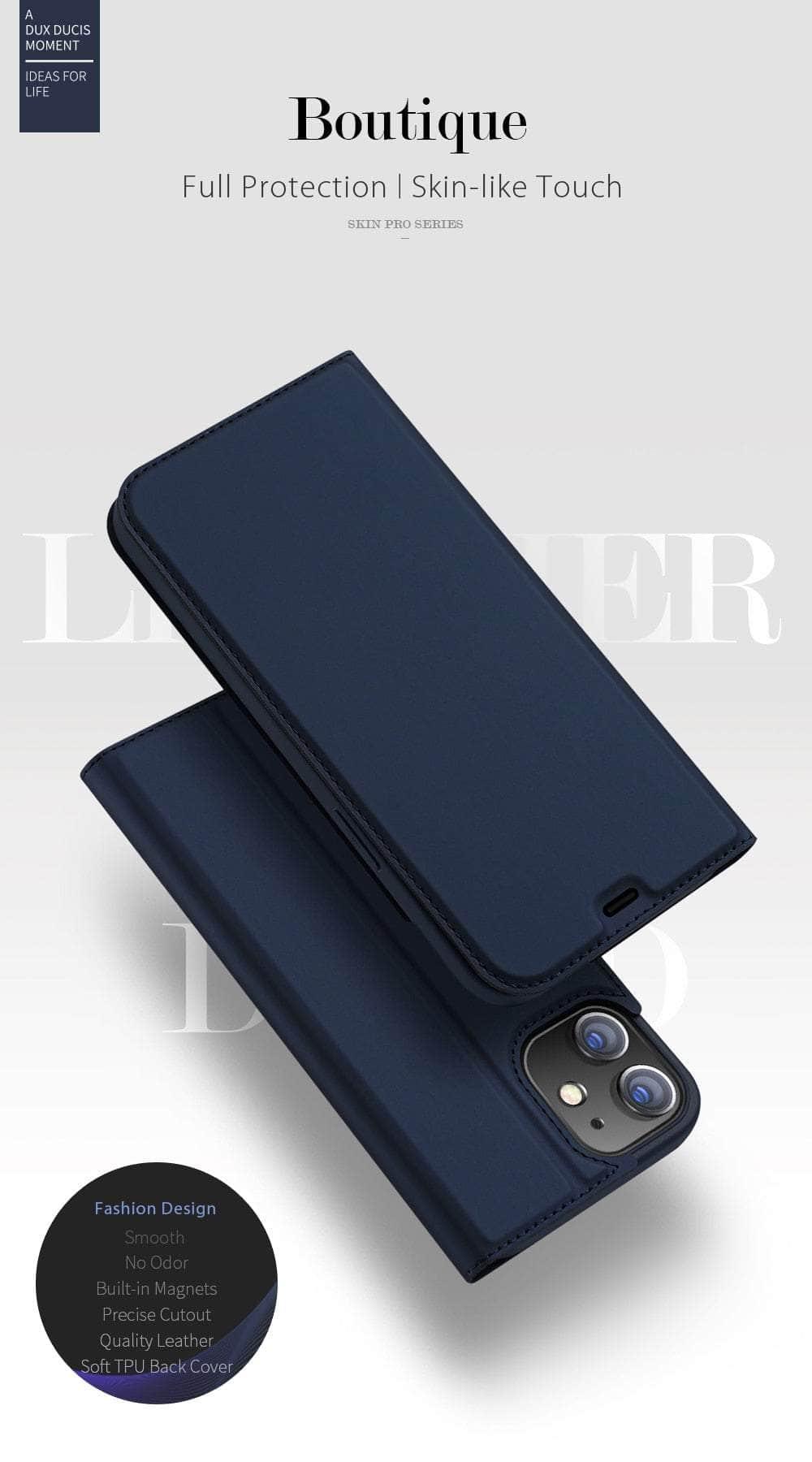 Casebuddy Luxury Magnetic iPhone 14 Leather Flip Wallet