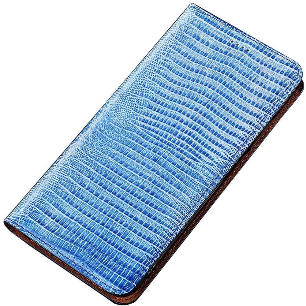Casebuddy Light Blue / Google Pixel 6 Real Leather Pixel 6 Luxury Case