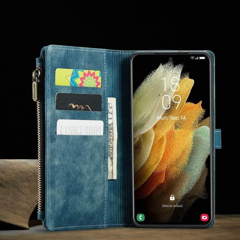 CaseBuddy Australia Casebuddy CaseMe Galaxy S22 Zipper Wallet Leather Case