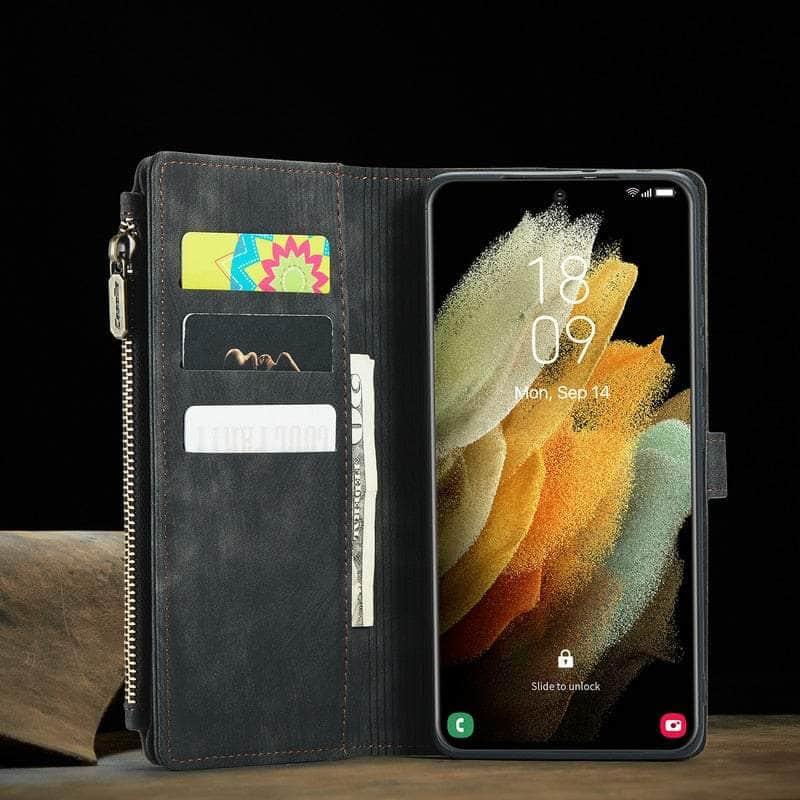 CaseBuddy Australia Casebuddy CaseMe Galaxy S22 Zipper Wallet Leather Case