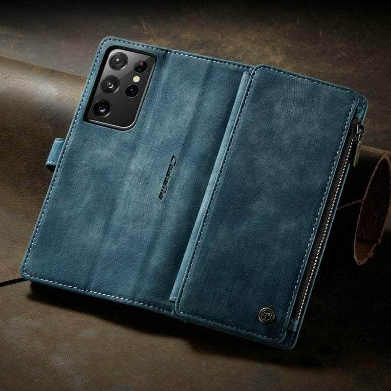 CaseBuddy Australia Casebuddy CaseMe Galaxy S22 Zipper Wallet Leather Case