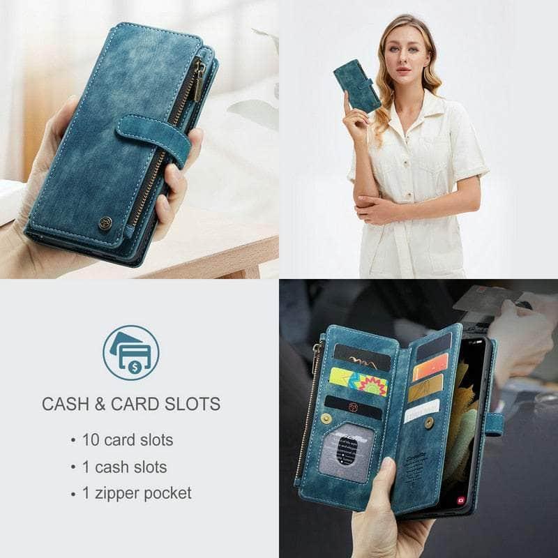 CaseBuddy Australia Casebuddy CaseMe Galaxy S22 Zipper Wallet Leather Case