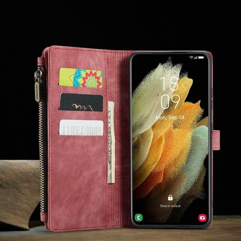 CaseBuddy Australia Casebuddy CaseMe Galaxy S22 Zipper Wallet Leather Case