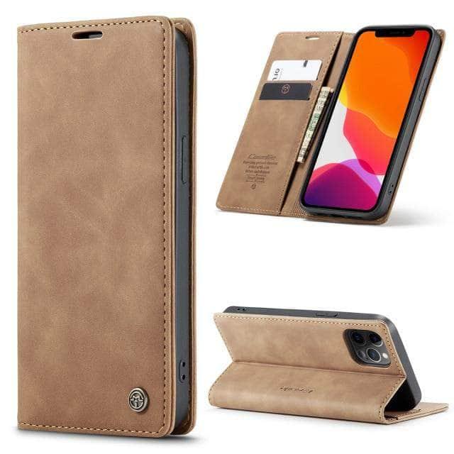 CaseBuddy Australia Casebuddy For iPhone 13 Mini / Dark Brown CaseMe iPhone 13 Mini Retro Flip Case