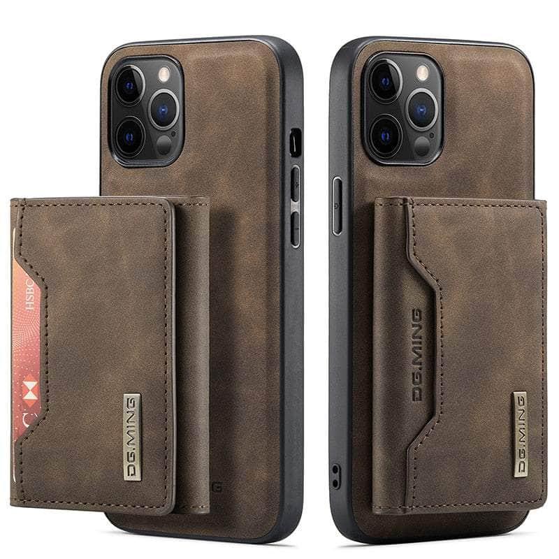 Casebuddy iPhone 14 Pro Max / Coffee CaseMe iPhone 14 Pro Max Detachable Magnetic Leather Case