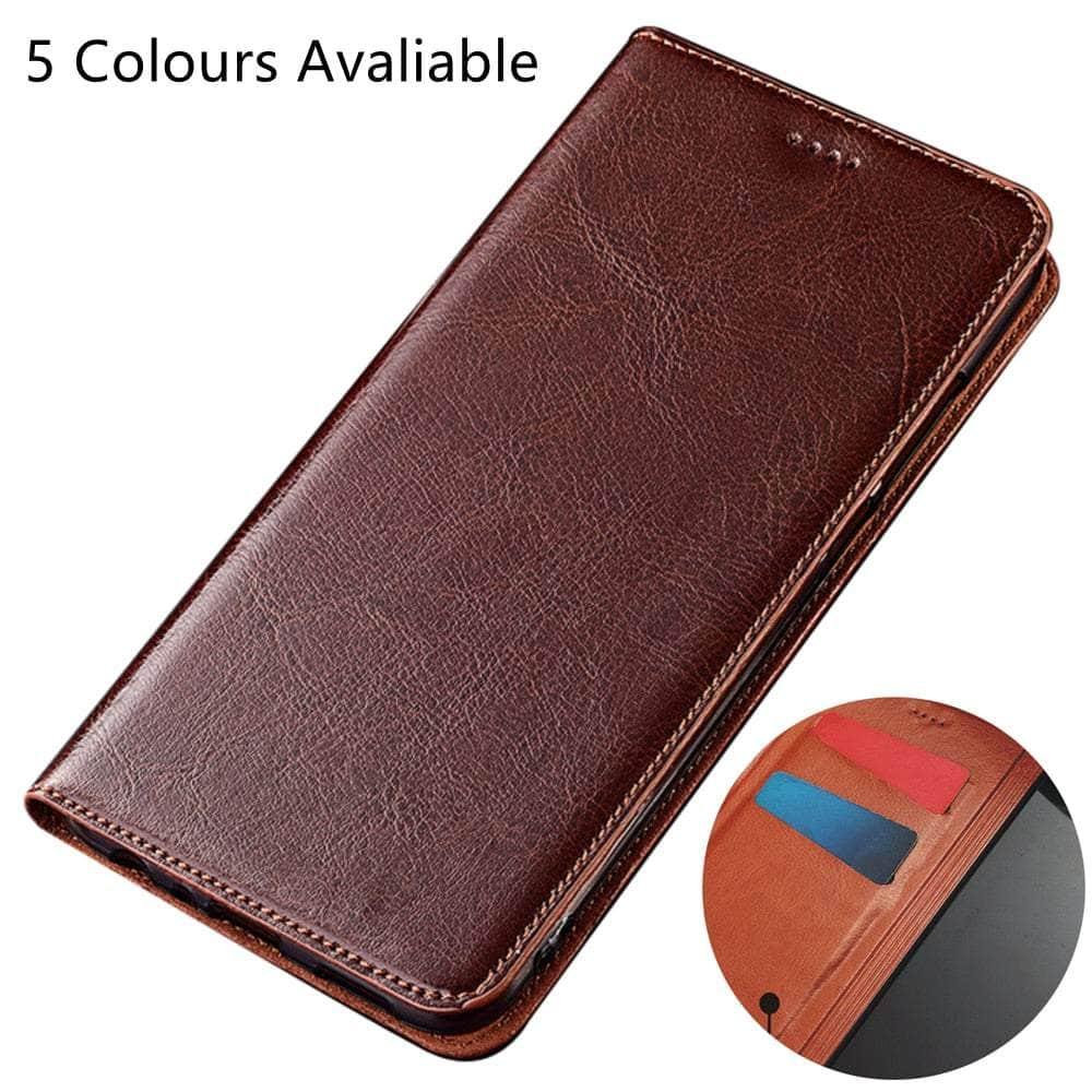 CaseBuddy Australia Casebuddy Crazy Horse Real Leather Magnetic S22 Ultra Case