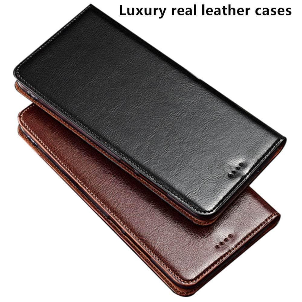 CaseBuddy Australia Casebuddy Crazy Horse Real Leather Magnetic S22 Ultra Case