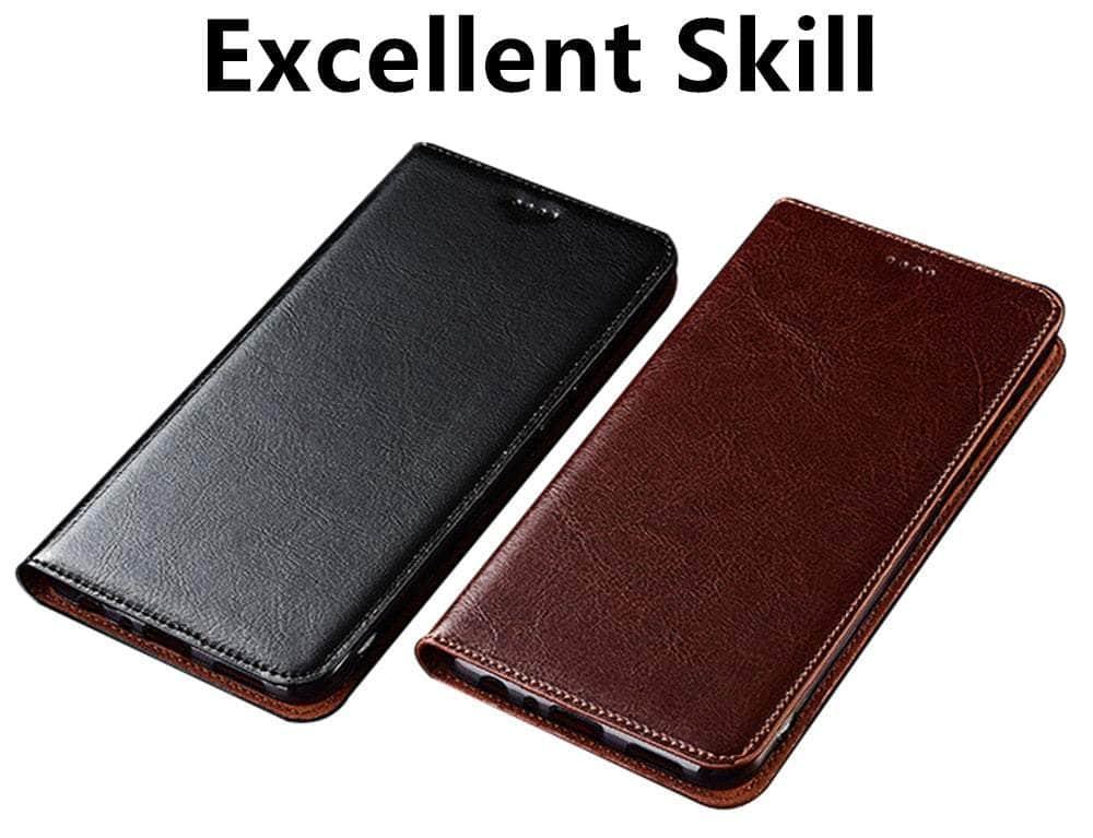 CaseBuddy Australia Casebuddy Crazy Horse Real Leather Magnetic S22 Ultra Case