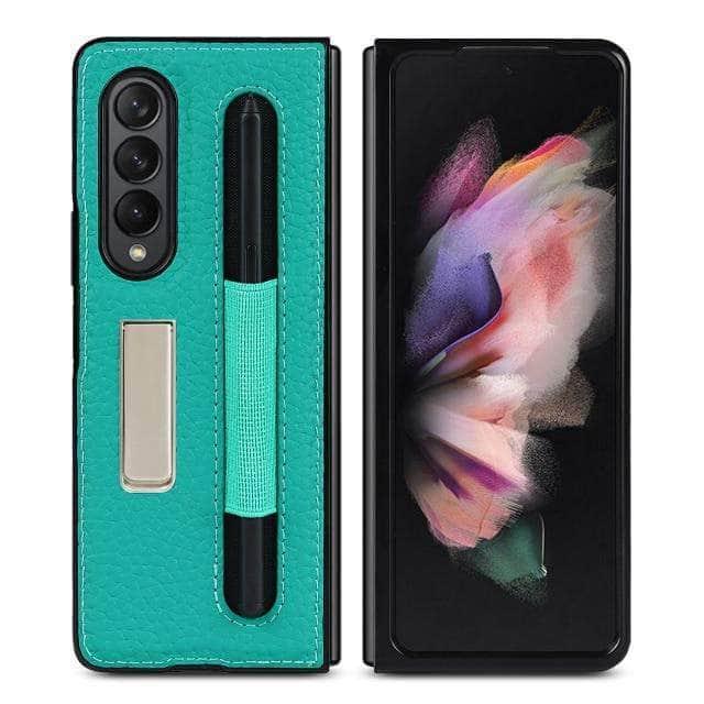 CaseBuddy Australia Casebuddy LZWZPZJBD Sky Blue Deluxe Galaxy Z Fold 3 5G Wallet Fitted Case