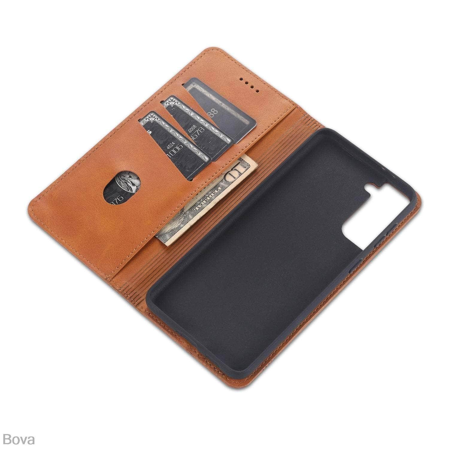 CaseBuddy Australia Casebuddy Deluxe Magnetic Heat Adsorption S22 Leather Case