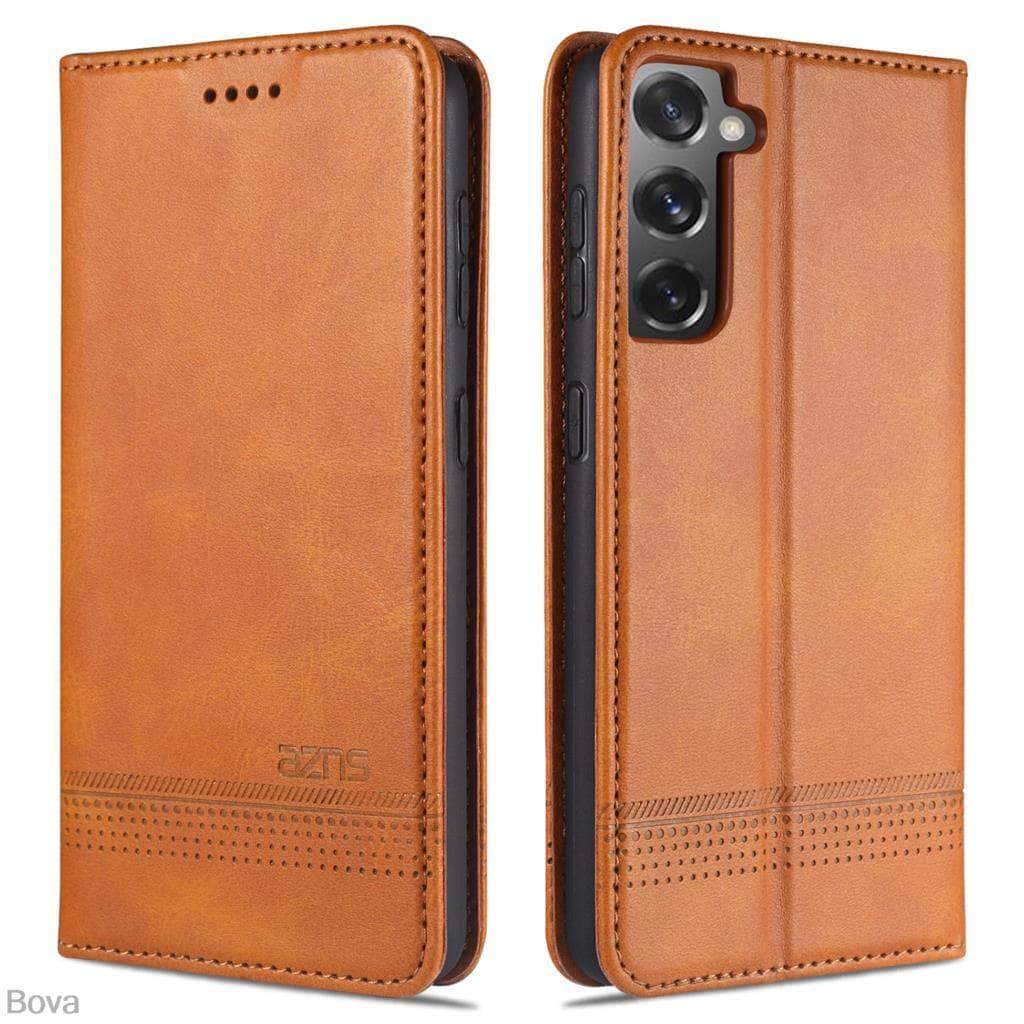 CaseBuddy Australia Casebuddy Deluxe Magnetic Heat Adsorption S22 Leather Case