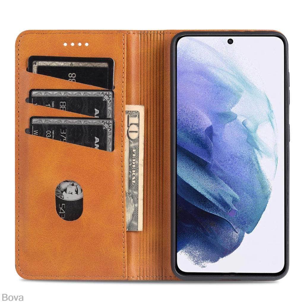 CaseBuddy Australia Casebuddy Deluxe Magnetic Heat Adsorption S22 Leather Case