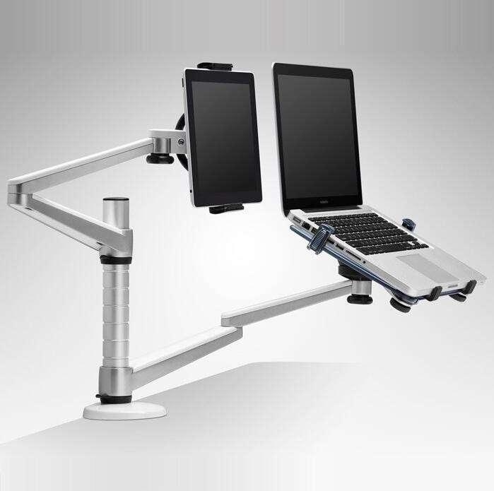 Desk Aluminum Laptop Dual Stand10-15" laptop & 7-10" Tablets Tarzan II - CaseBuddy