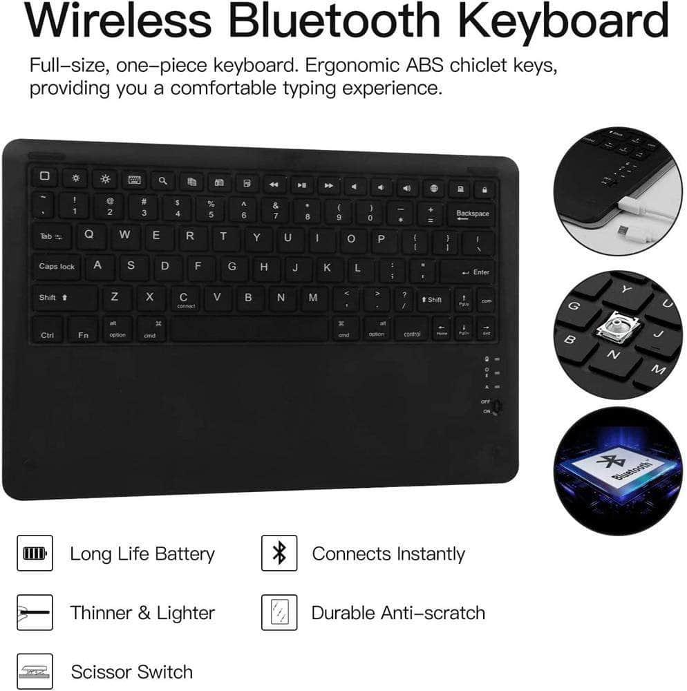 CaseBuddy Australia Casebuddy Detachable Wireless Bluetooth Keyboard Galaxy Tab S7 Lite 12.4 T730 T735 Silicone Case
