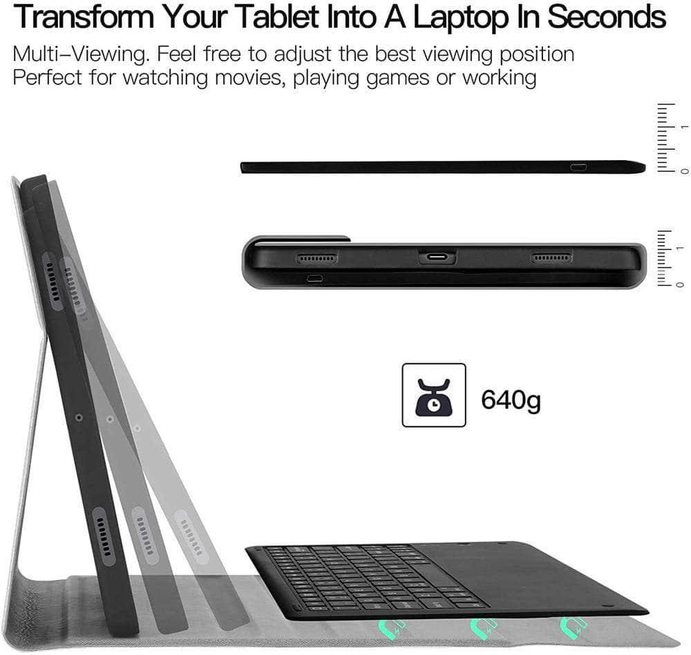 CaseBuddy Australia Casebuddy Detachable Wireless Bluetooth Keyboard Galaxy Tab S7 Lite 12.4 T730 T735 Silicone Case