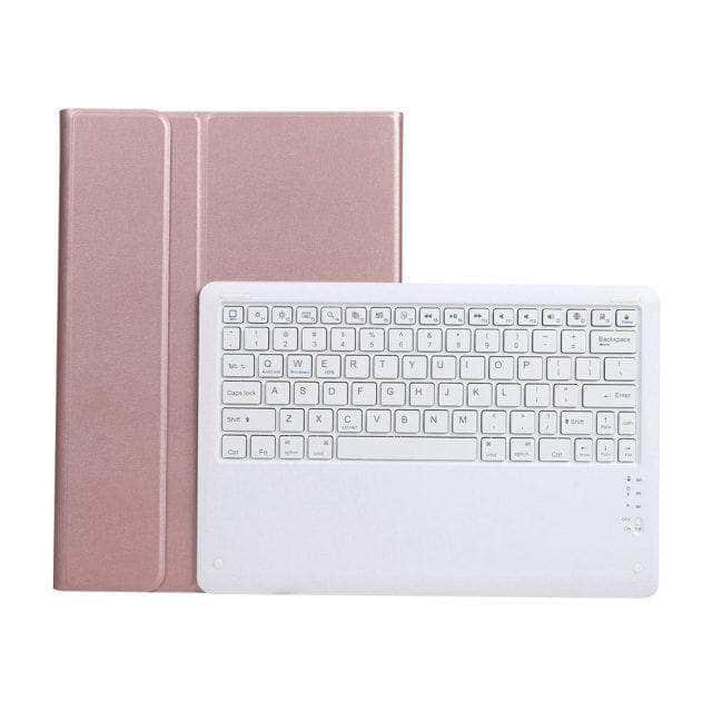 CaseBuddy Australia Casebuddy Rose Gold Detachable Wireless Bluetooth Keyboard Galaxy Tab S7 Lite 12.4 T730 T735 Silicone Case