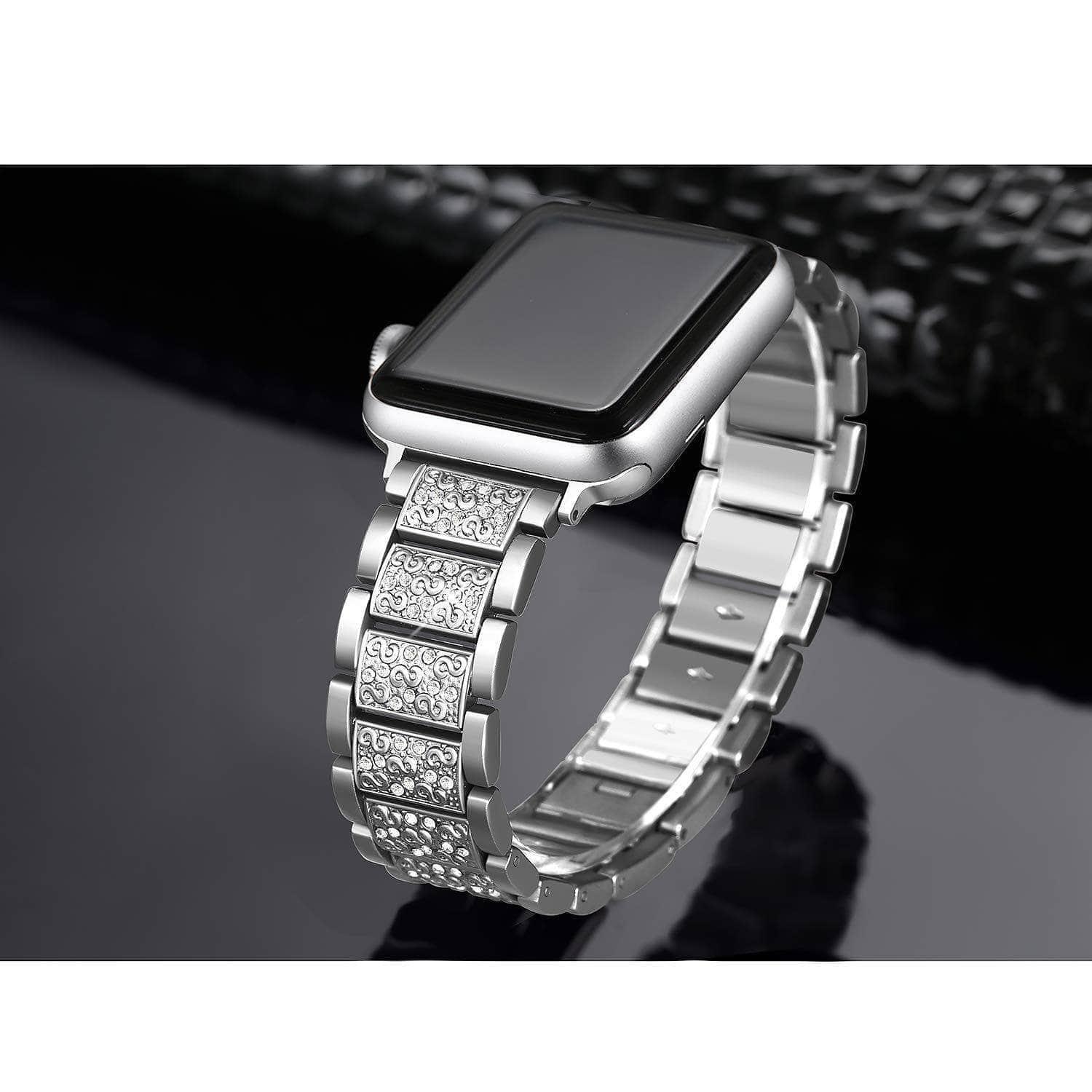 CaseBuddy Australia Casebuddy Diamond Band Apple Watch 6 5 4 3 SE 44/42/40/38 Stainless Steel