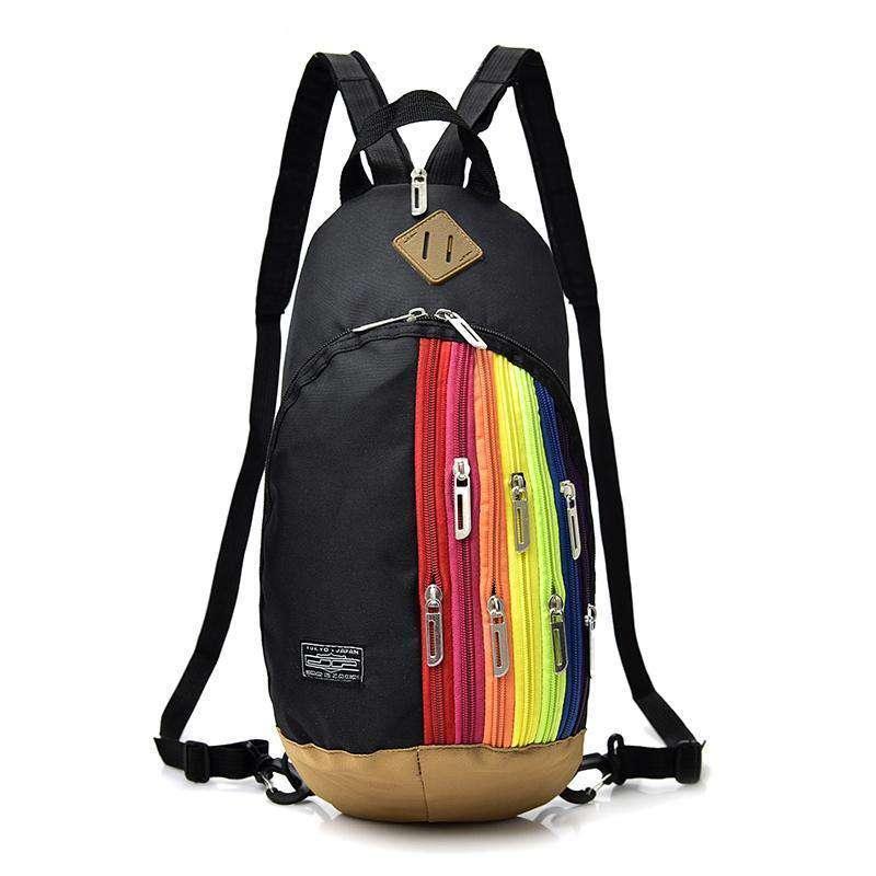 DIDABEAR Waterproof Nylon Small Backpack Rainbow Tags - CaseBuddy