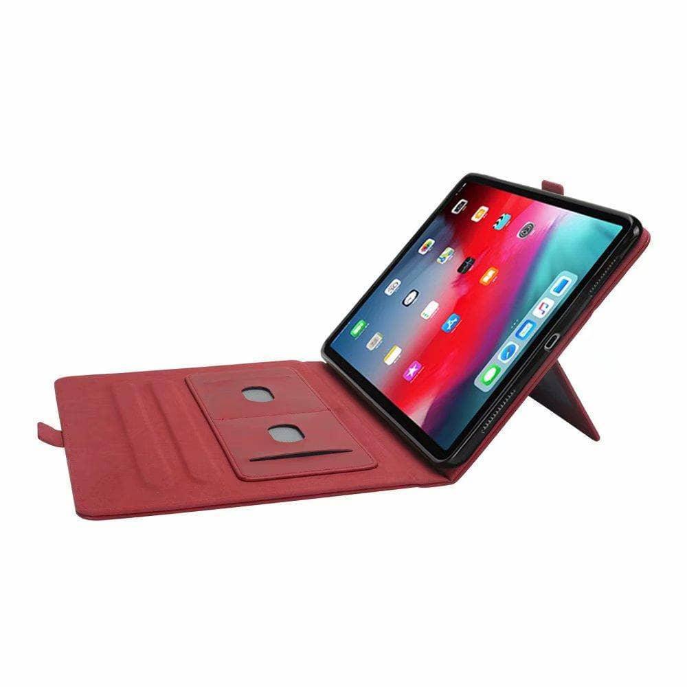 Double Row Kickstand Card Slot Case iPad Pro 11 2018 Shockproof With Pen Holder - CaseBuddy