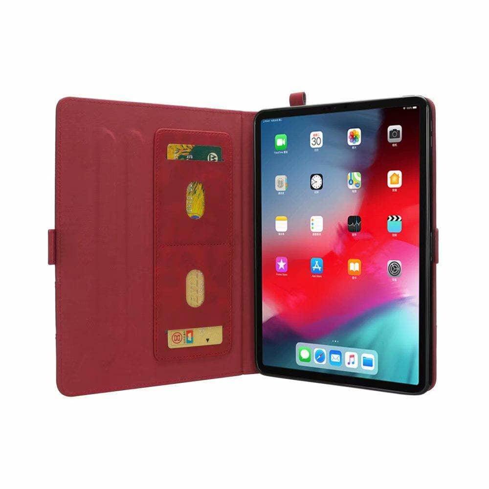 Double Row Kickstand Card Slot Case iPad Pro 11 2018 Shockproof With Pen Holder - CaseBuddy
