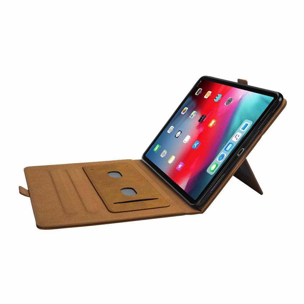 Double Row Kickstand Card Slot Case iPad Pro 11 2018 Shockproof With Pen Holder - CaseBuddy