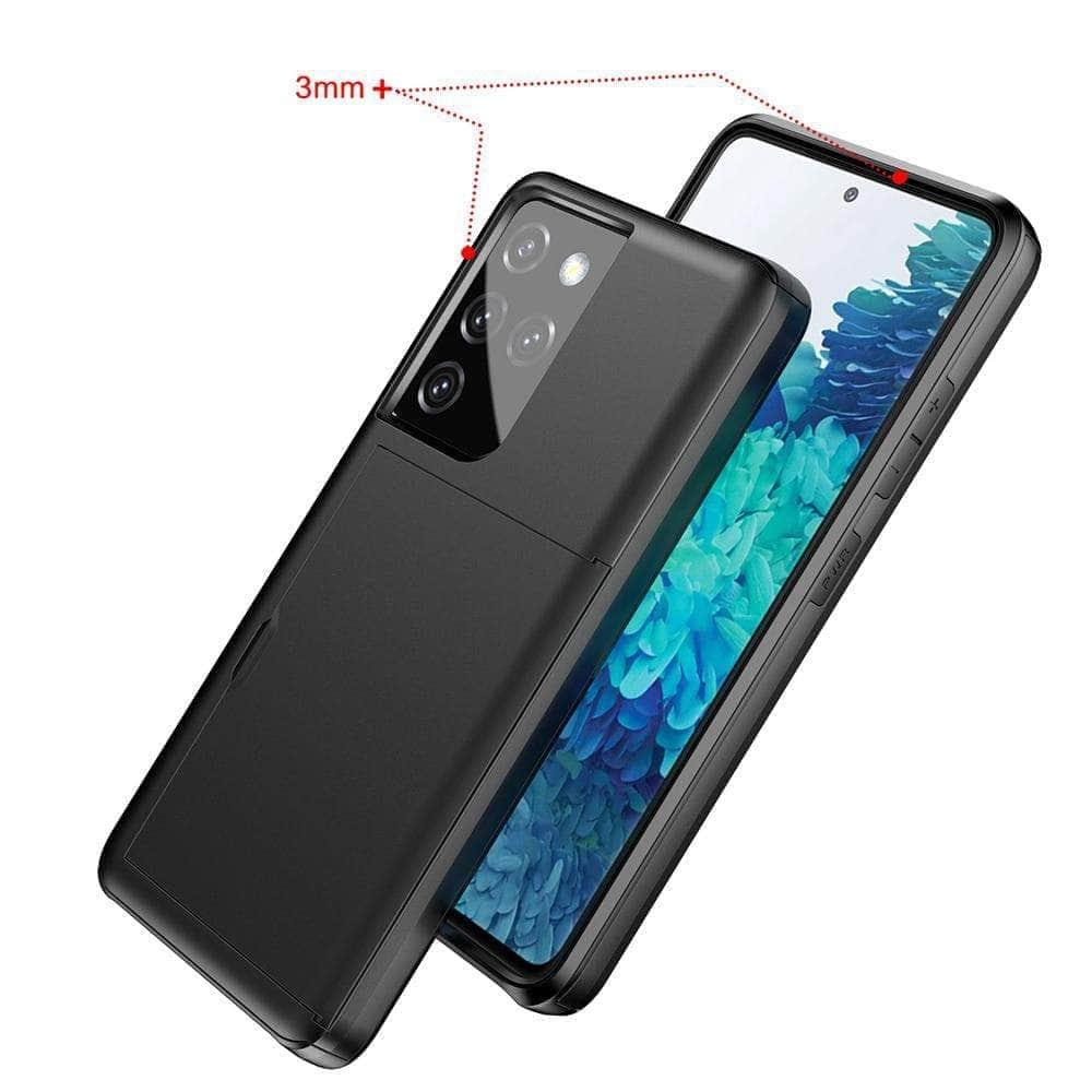 CaseBuddy Australia Casebuddy Dual Layer Slide Card Slot Samsung Galaxy Protective Hard Case