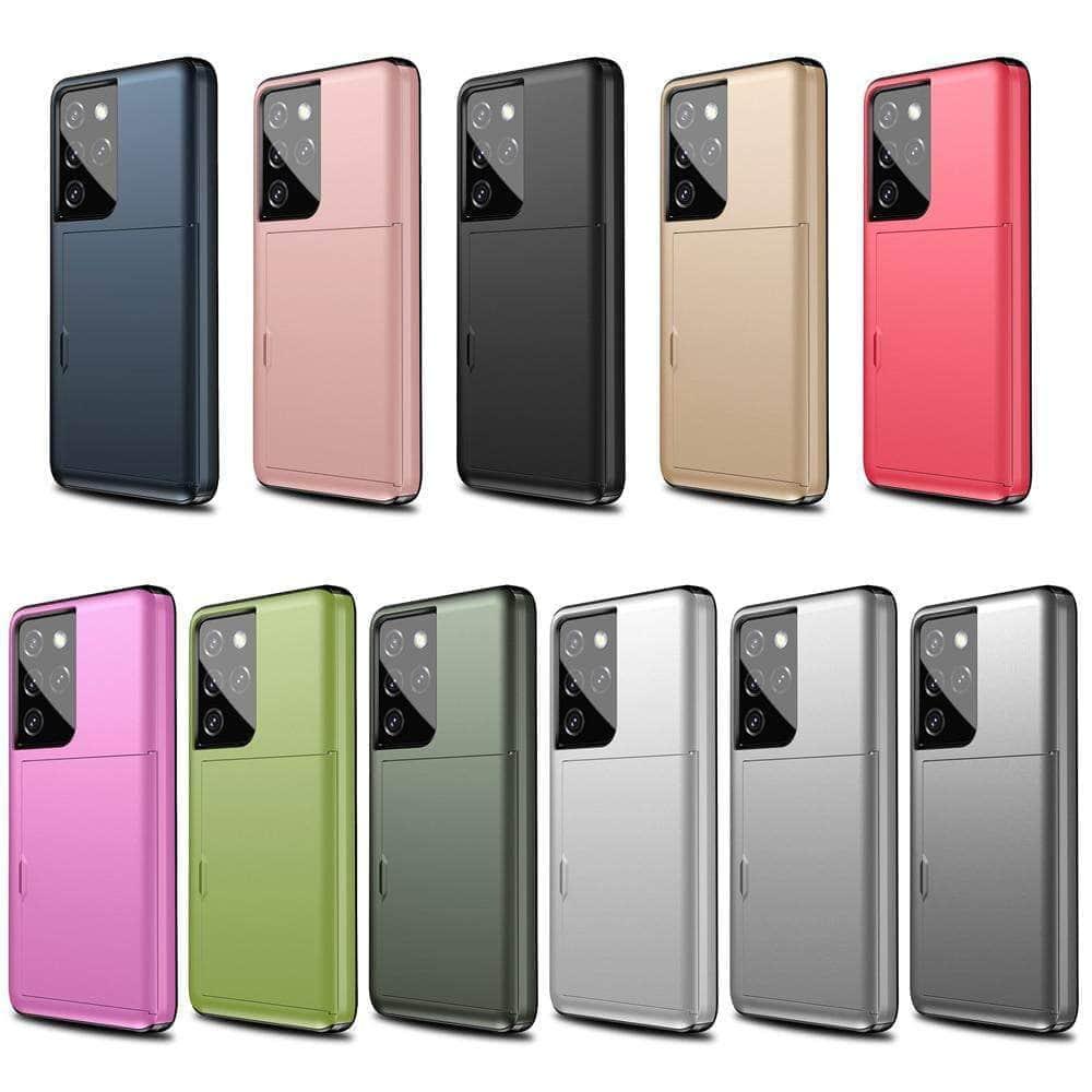 CaseBuddy Australia Casebuddy Dual Layer Slide Card Slot Samsung Galaxy Protective Hard Case