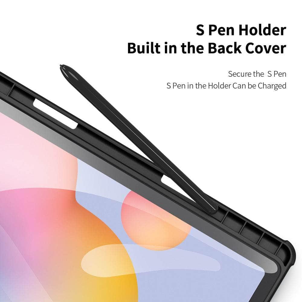 CaseBuddy Australia Casebuddy DUX DUCIS Galaxy Tab S8 X700 Leather Series Smart Sleep Wake Pencil Holder Case