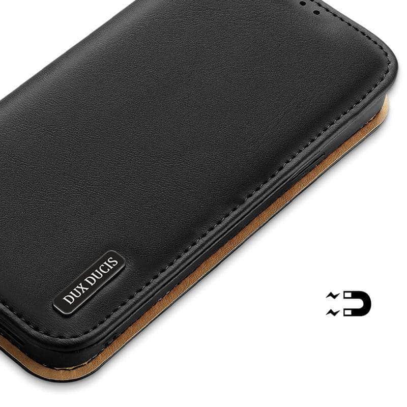 CaseBuddy Australia Casebuddy Dux Ducis Genuine Leather iPhone 13 Pro Max Wallet Case