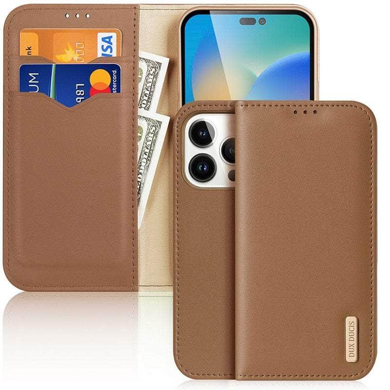 Casebuddy Dux Ducis Genuine Leather iPhone 14 Pro Max Wallet